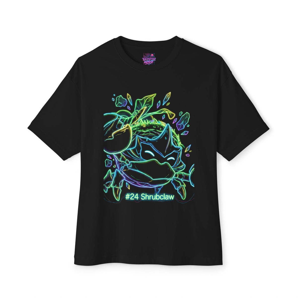Shrubclaw Aniimo Neon Glow Creature Art - Oversized Premium Tee