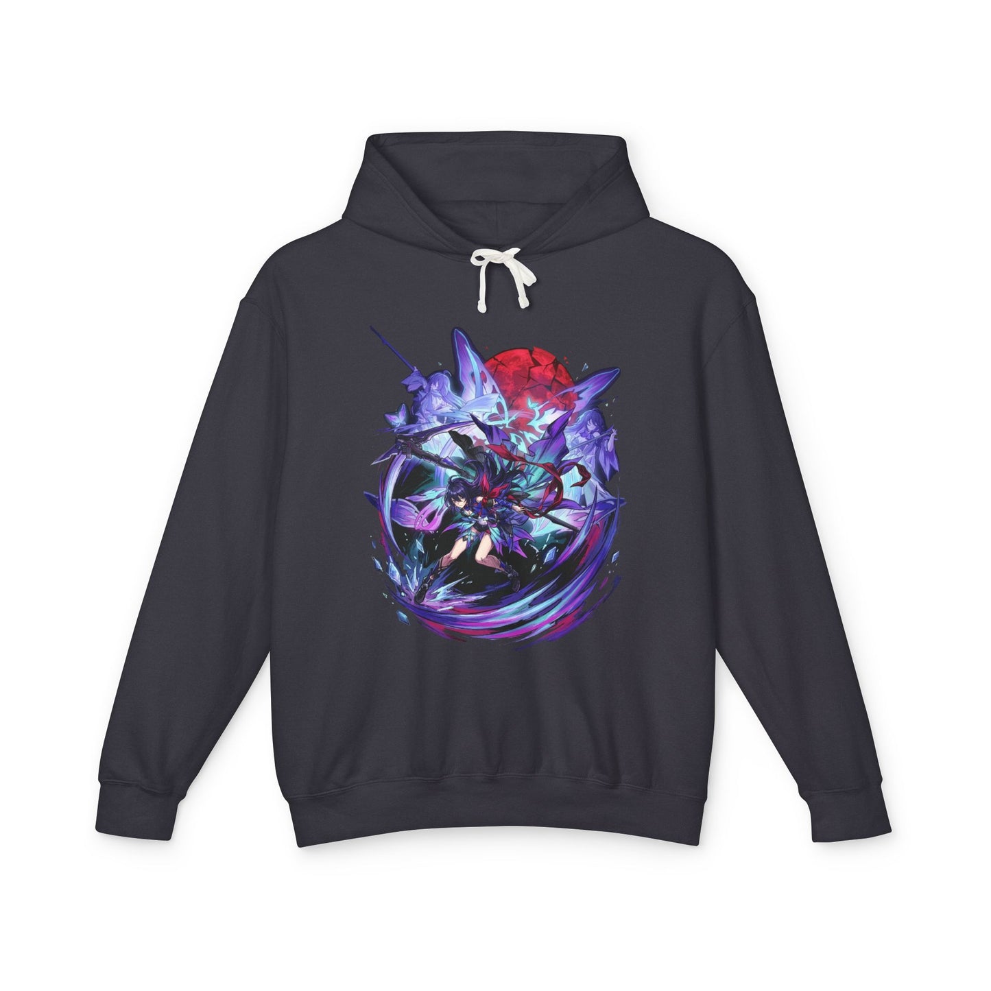 HSR Seele Blue Hair Butterfly Clips Portrait Unisex Premium Hoodie