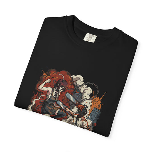 Chainsaw Man Denji Reze Chainsaw Head Pull Cord Devil Hunter Design Premium T-Shirt