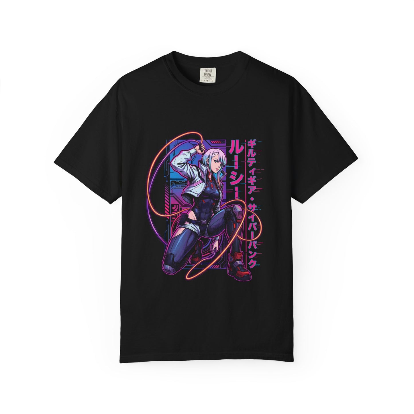 Cyberpunk Edgerunners Lucy Netrunner Monowire Portrait Premium T-Shirt