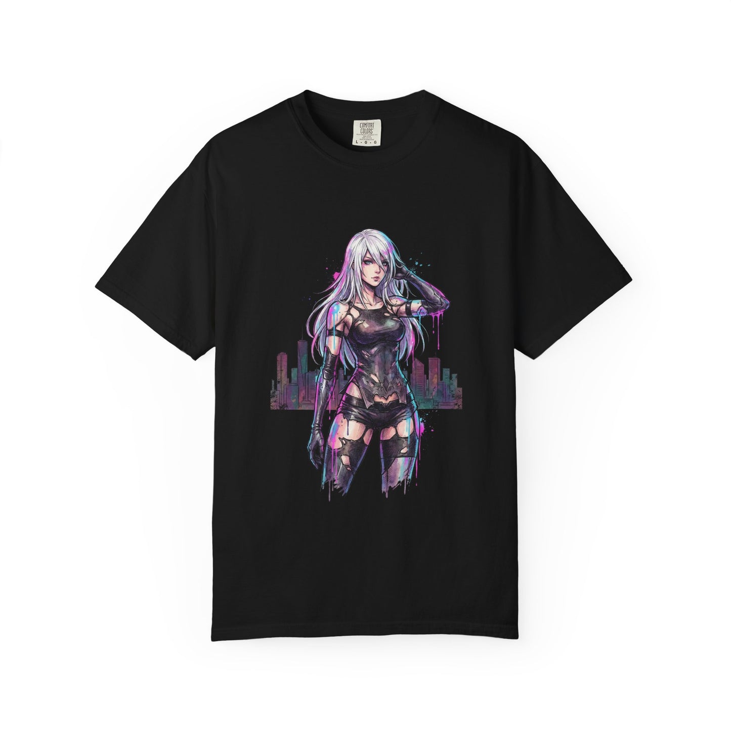 NieR Automata A2 Damaged Skin Black Undercoat Design Premium T-Shirt