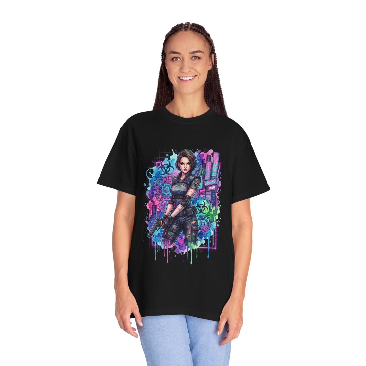 RE Jill Valentine Beretta Lockpick Zombie Outbreak Portrait Premium T-Shirt