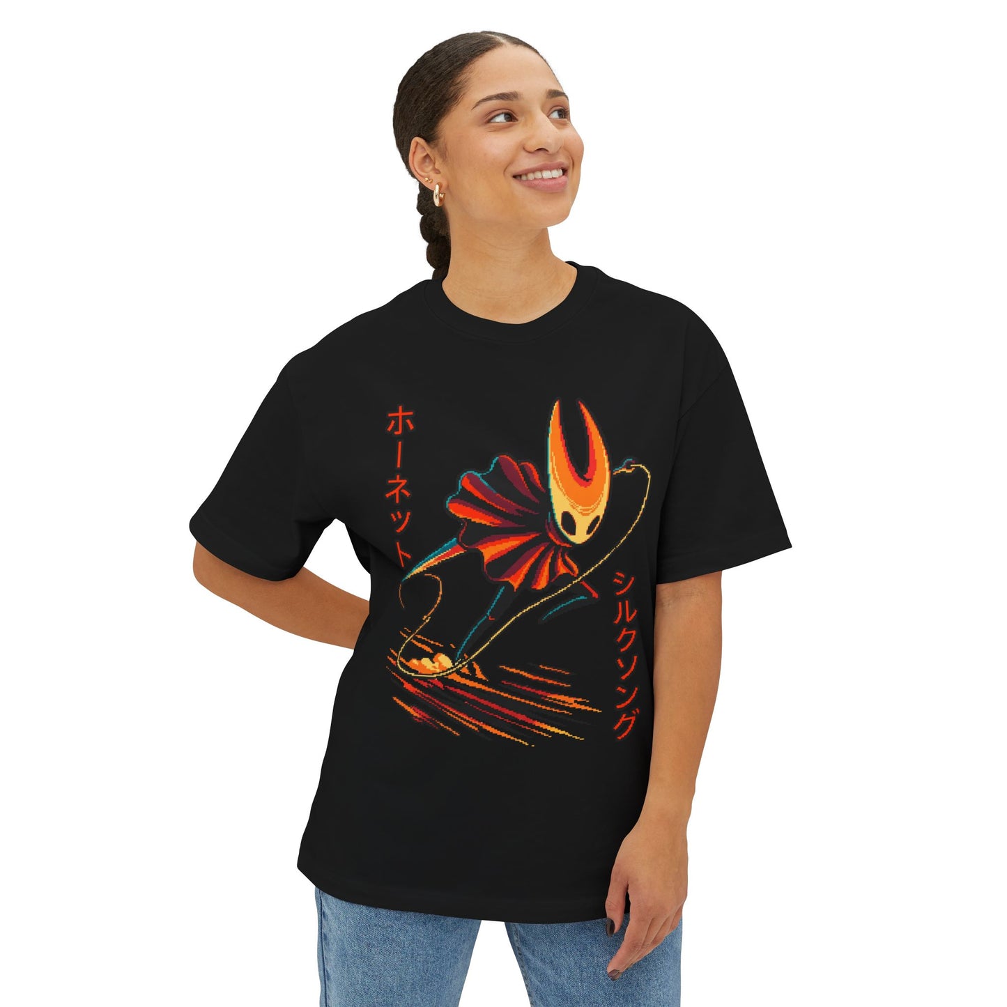 Hornet Silksong Vaporwave – Neon Needle Princess Premium Oversized Unisex T-Shirt