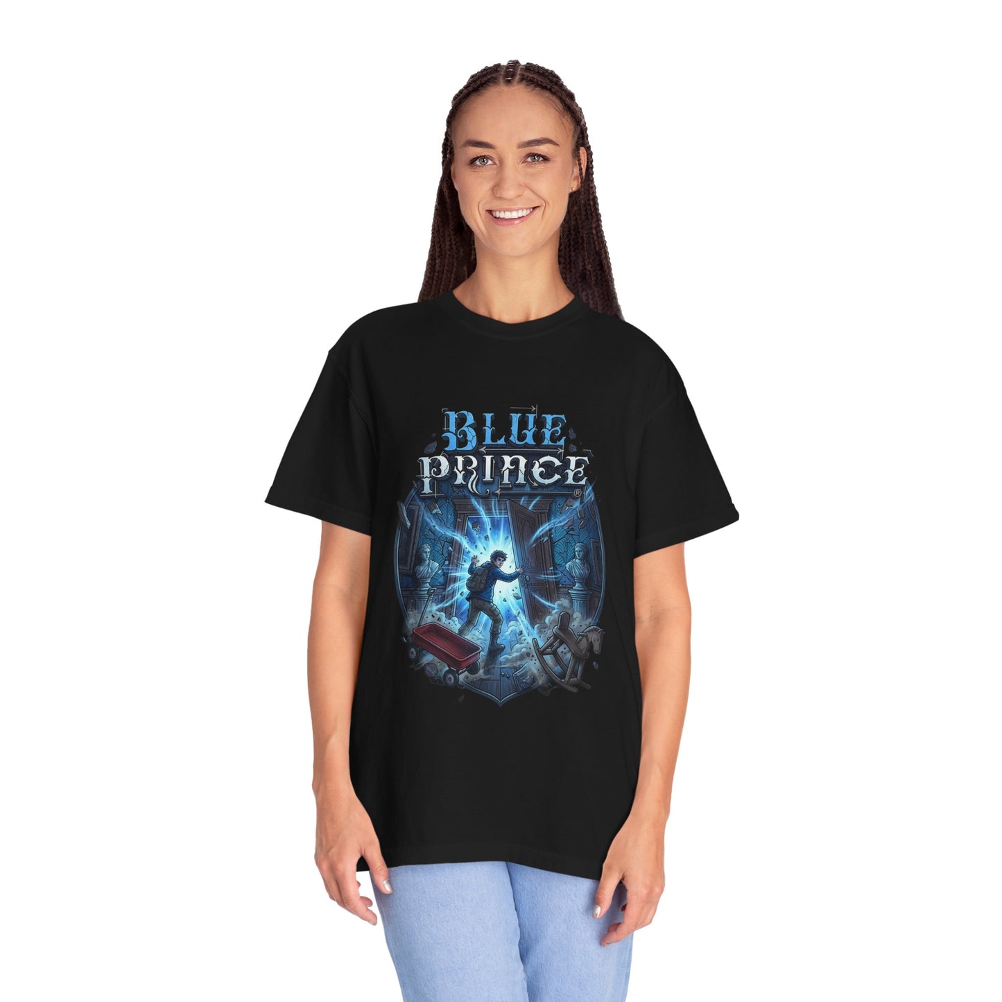 Mt Holly Blue Prince Art Deco Mystery Mansion Design Premium T-Shirt