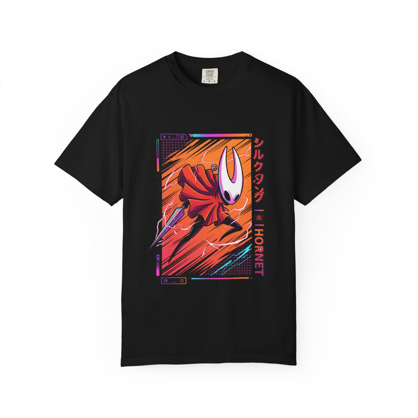 Neon Red Cloak Hornet – 80s Vaporwave Edition Premium T-Shirt