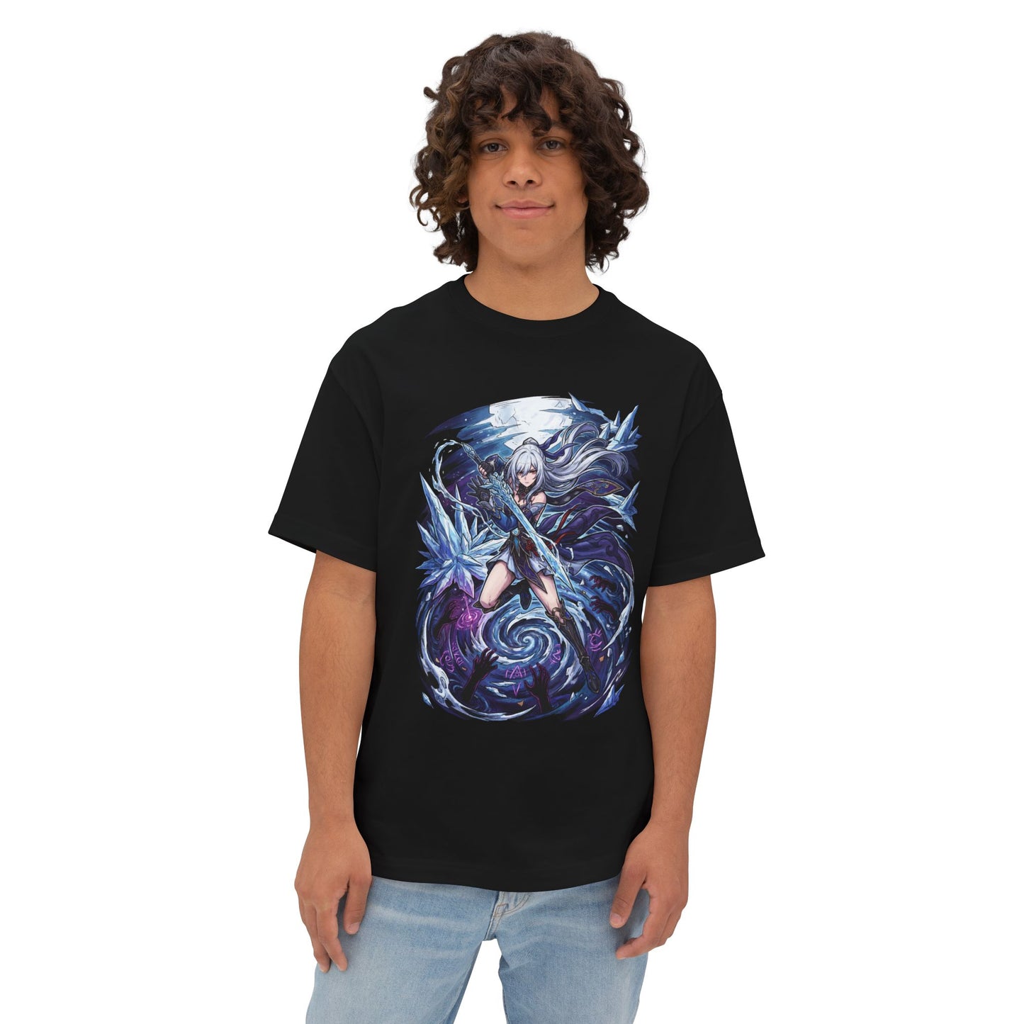 Jingliu HSR: Pale Skin Magenta Eyes Swordmaster Premium Oversized Unisex T-Shirt