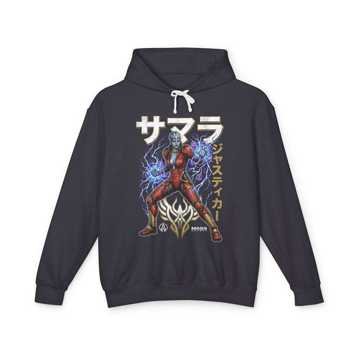 Mass Effect Samara Justicar Katakana Lightning Fan Art Hoodie