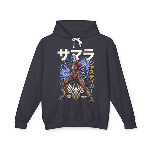 Mass Effect Samara Justicar Katakana Lightning Fan Art Hoodie