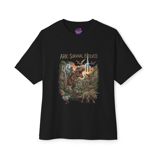 ARK Survival Evolved T-Rex Vaporwave Neon Aesthetic Premium Oversized Unisex T-Shirt