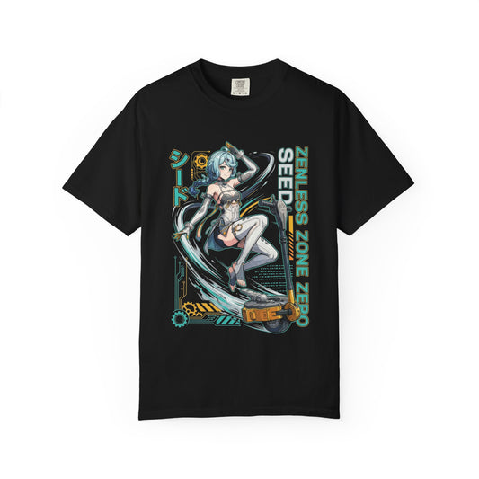 Seed Zenless Zone Zero Retrowave Synth Neon Mecha Premium T-Shirt