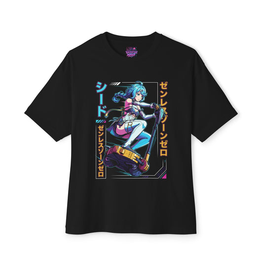Zenless Zone Zero Seed Vaporwave Neon Pilot Portrait Premium Oversized Unisex T-Shirt