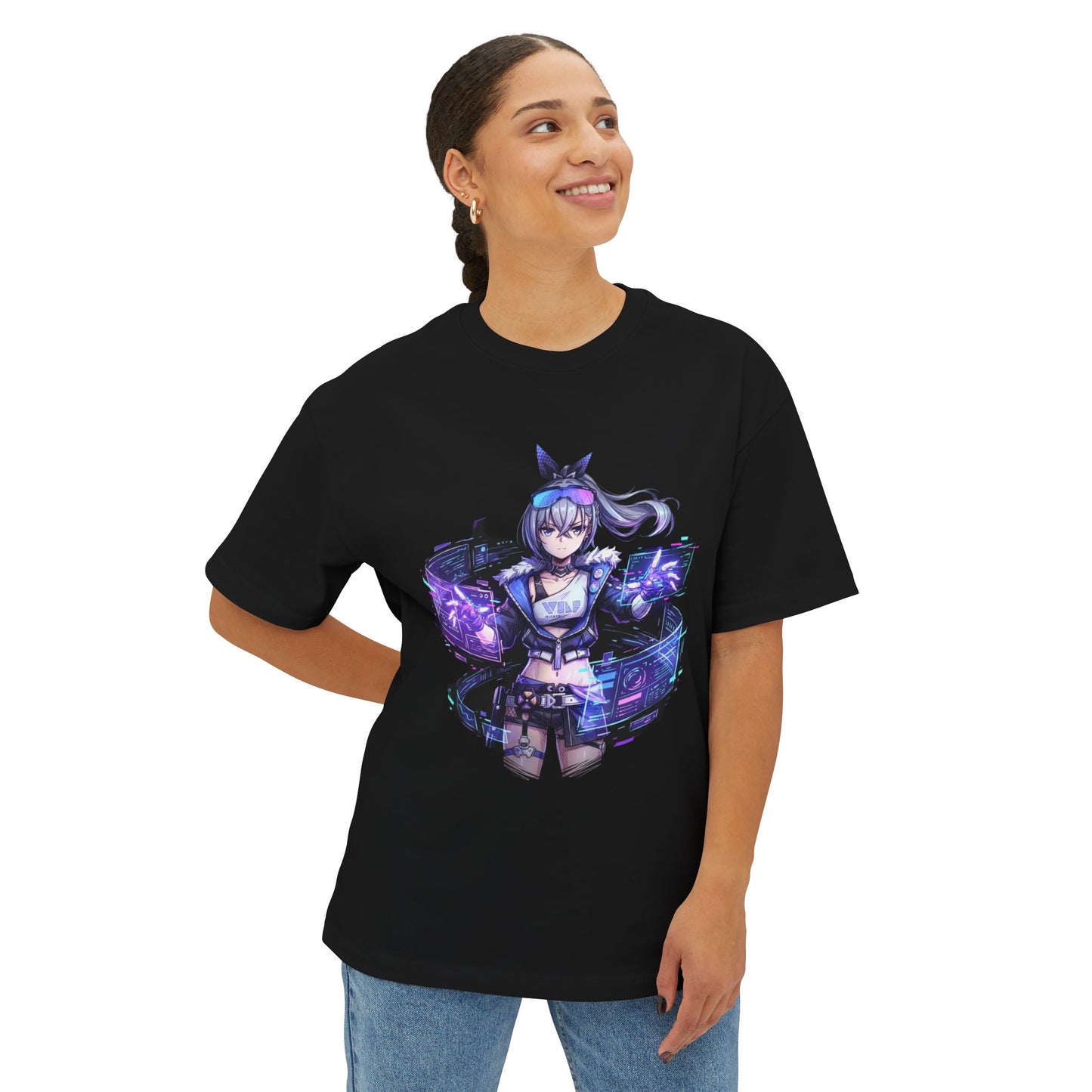 Silver Wolf Honkai Star Rail: Implant Bug Master Premium Oversized Unisex T-Shirt