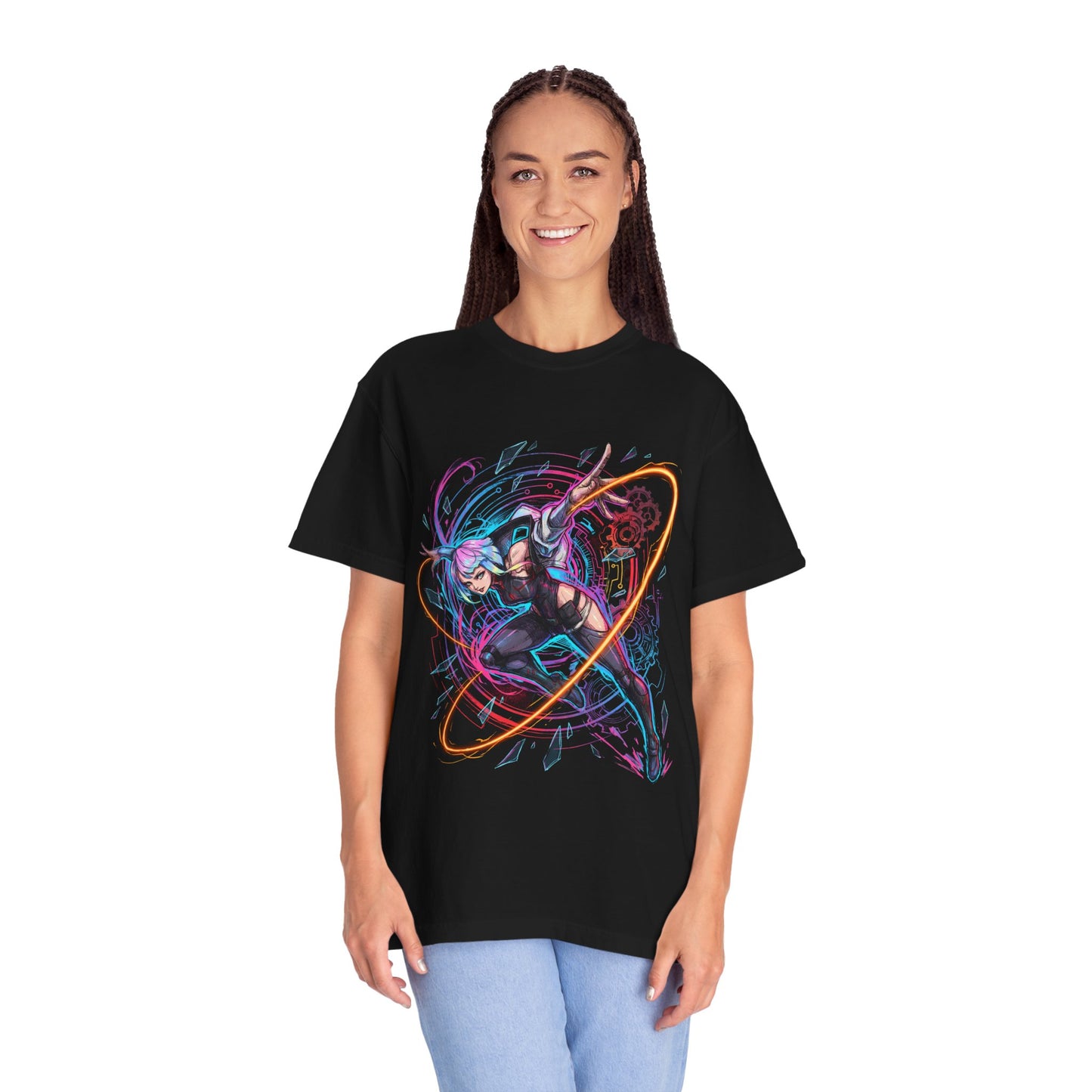 Cyberpunk Edgerunners Lucy Moon Gazing Dreamer Portrait Premium T-Shirt