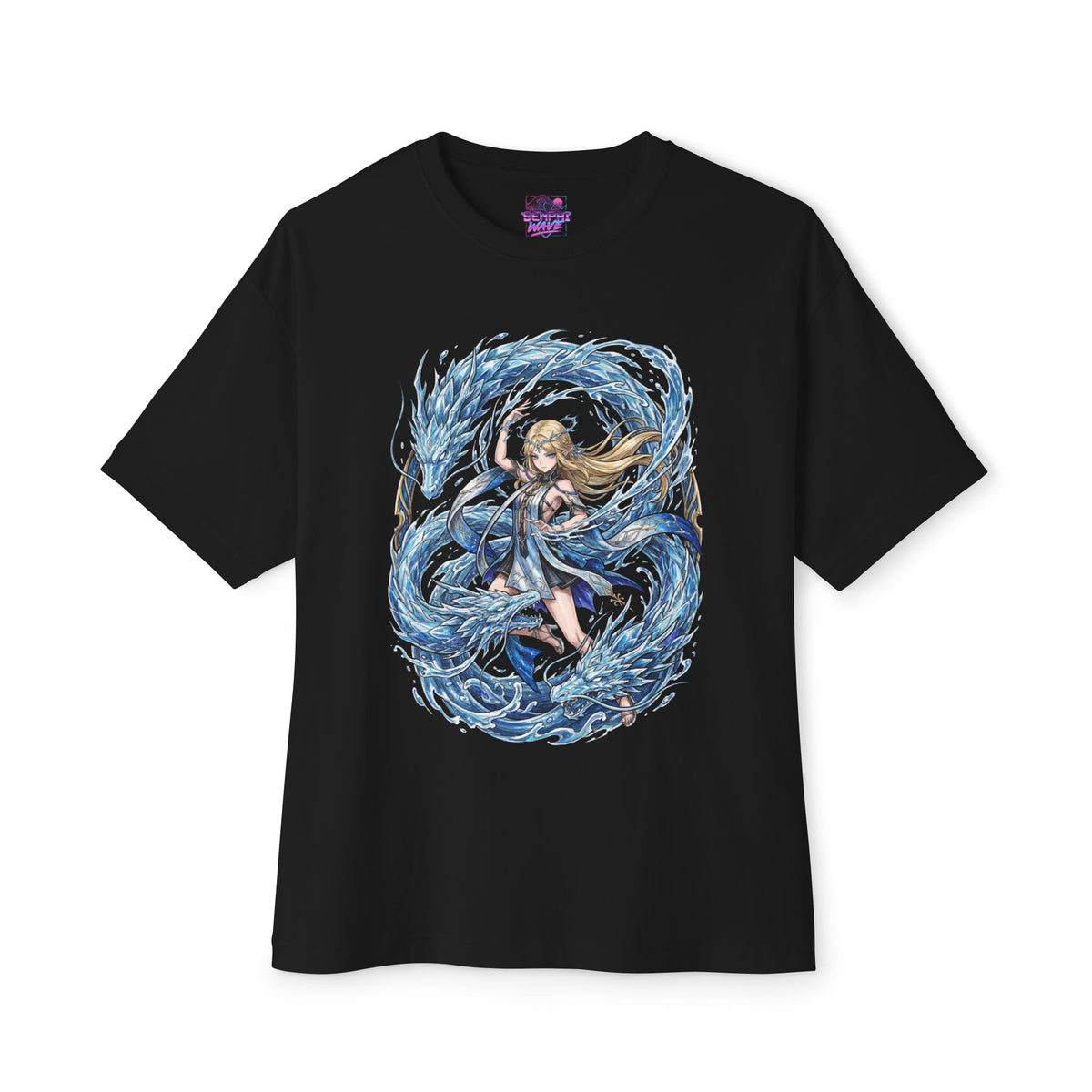 Wuthering Waves Cartethyia Ice Dragon Coil Fan Art Oversized T-Shirt