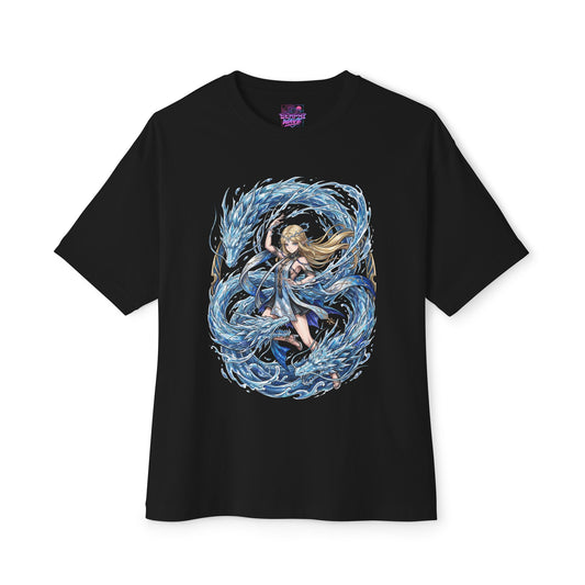 Wuthering Waves Cartethyia Ice Dragon Coil Fan Art Oversized T-Shirt