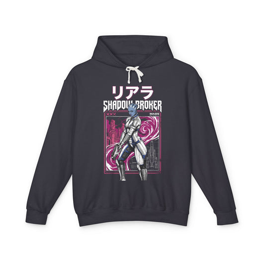 Mass Effect Liara Shadow Broker Pink Vortex Fan Art Hoodie