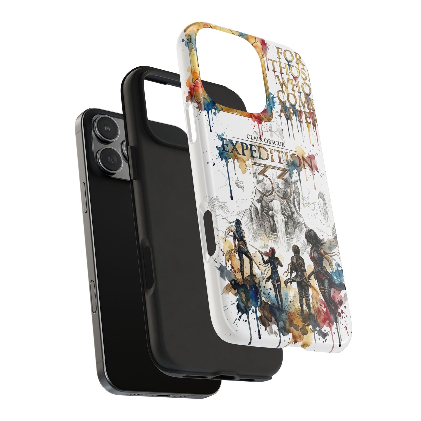 Tough iPhone Case — Clair Obscur:Expedition 33 Facing the Paintress Adventure Art Protective Cover