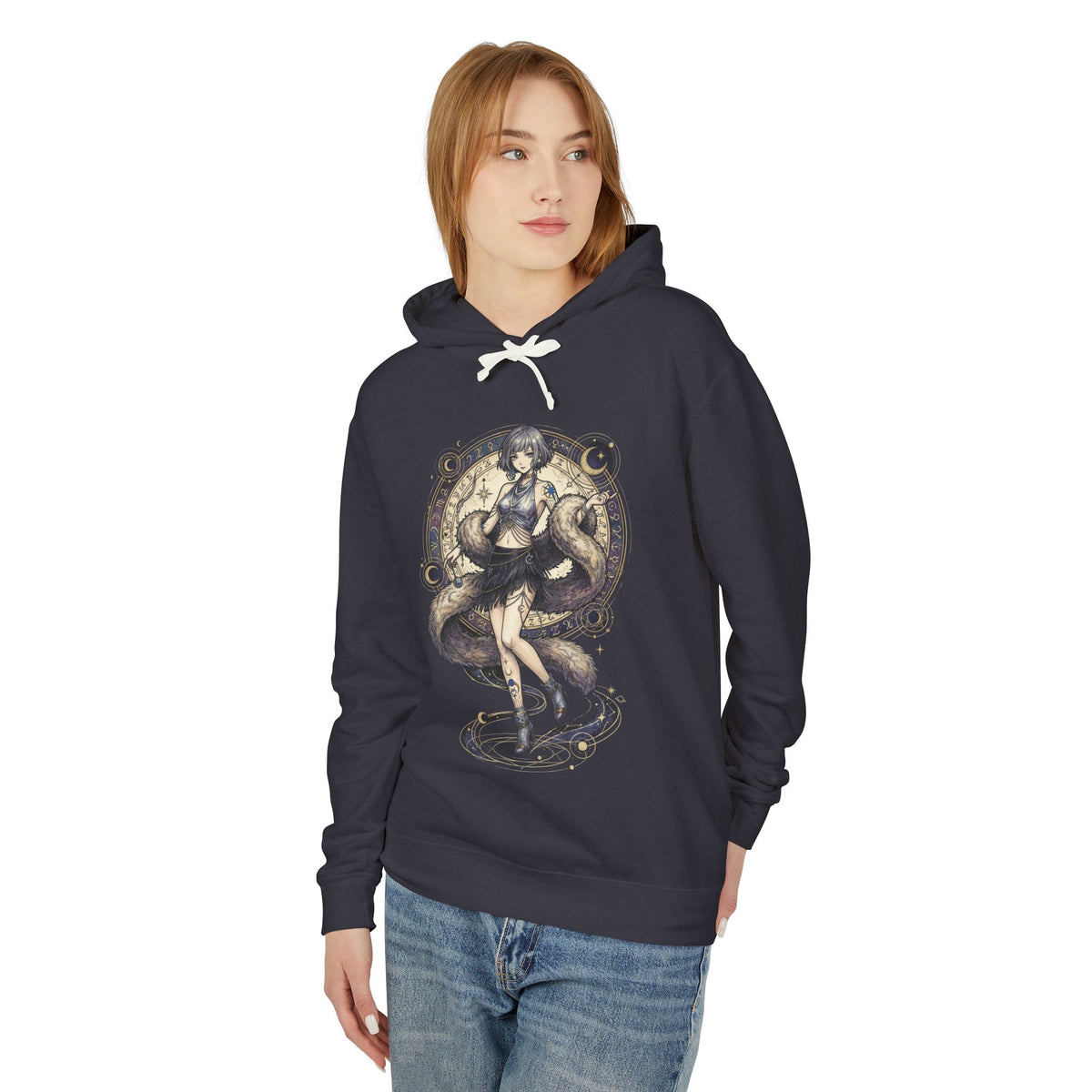 Reverse 1999 Mercuria Fur Stole Zodiac Circle Fan Art Hoodie