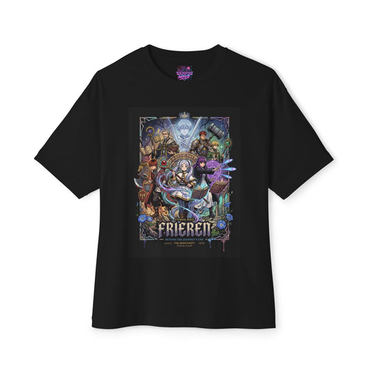 Serene Silver Hair Sorceress Beyond Horizons Premium Oversized Unisex T-Shirt