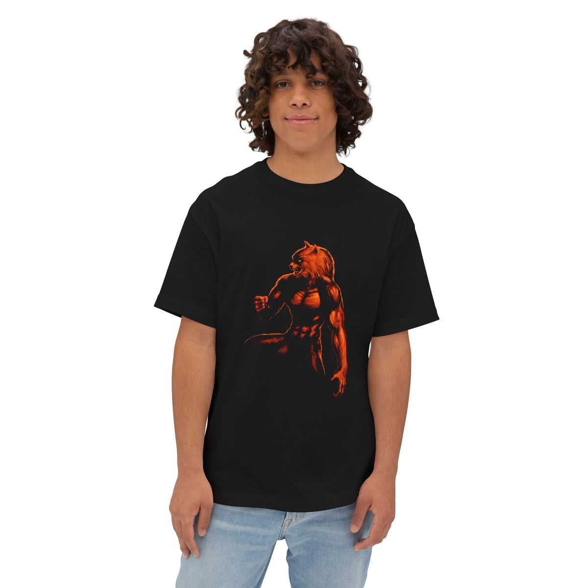 Altered Beast Werewolf Fiery Orange Retro Oversized T-Shirt