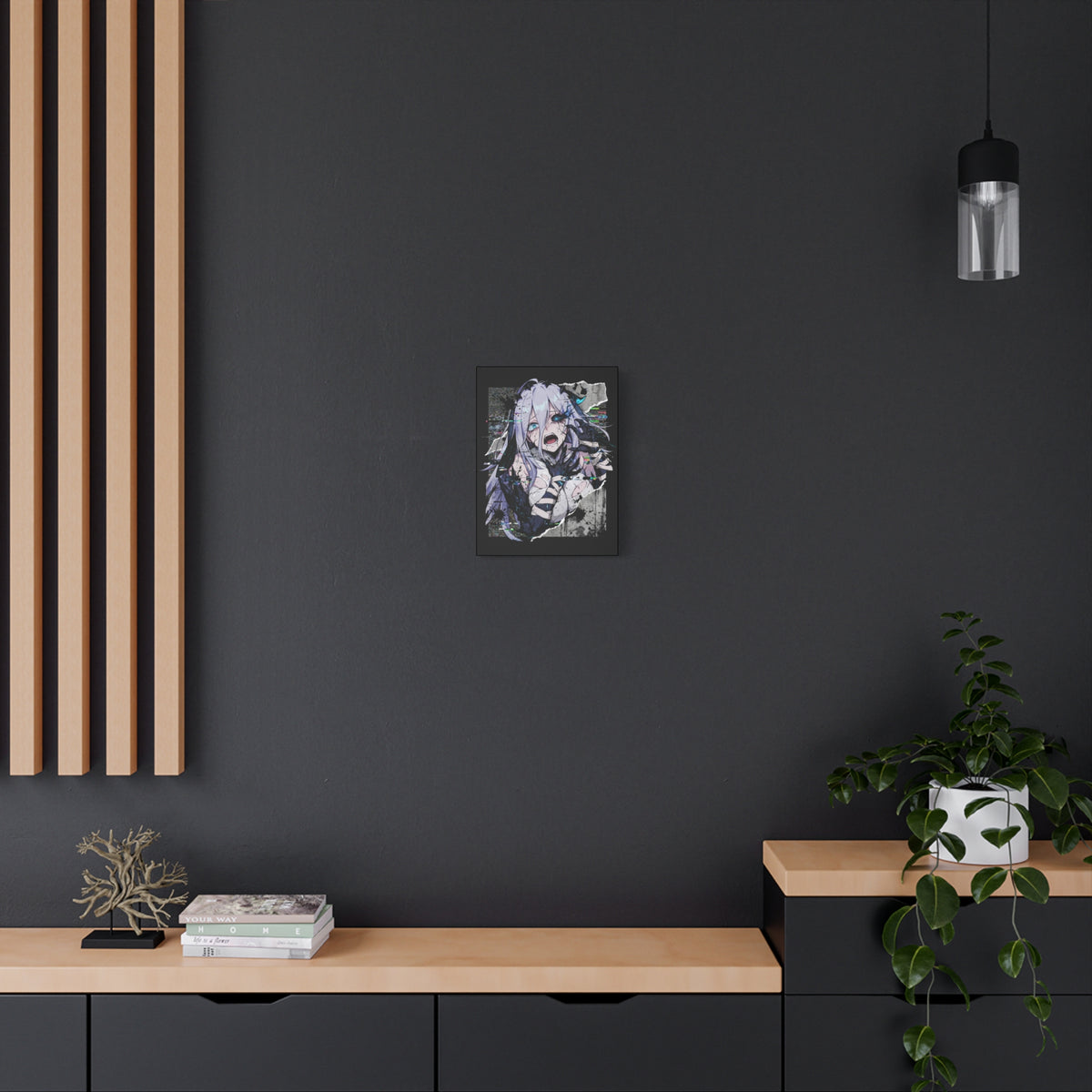 Narja Chaos Zero Nightmare Glitch Horror Portrait Canvas Print