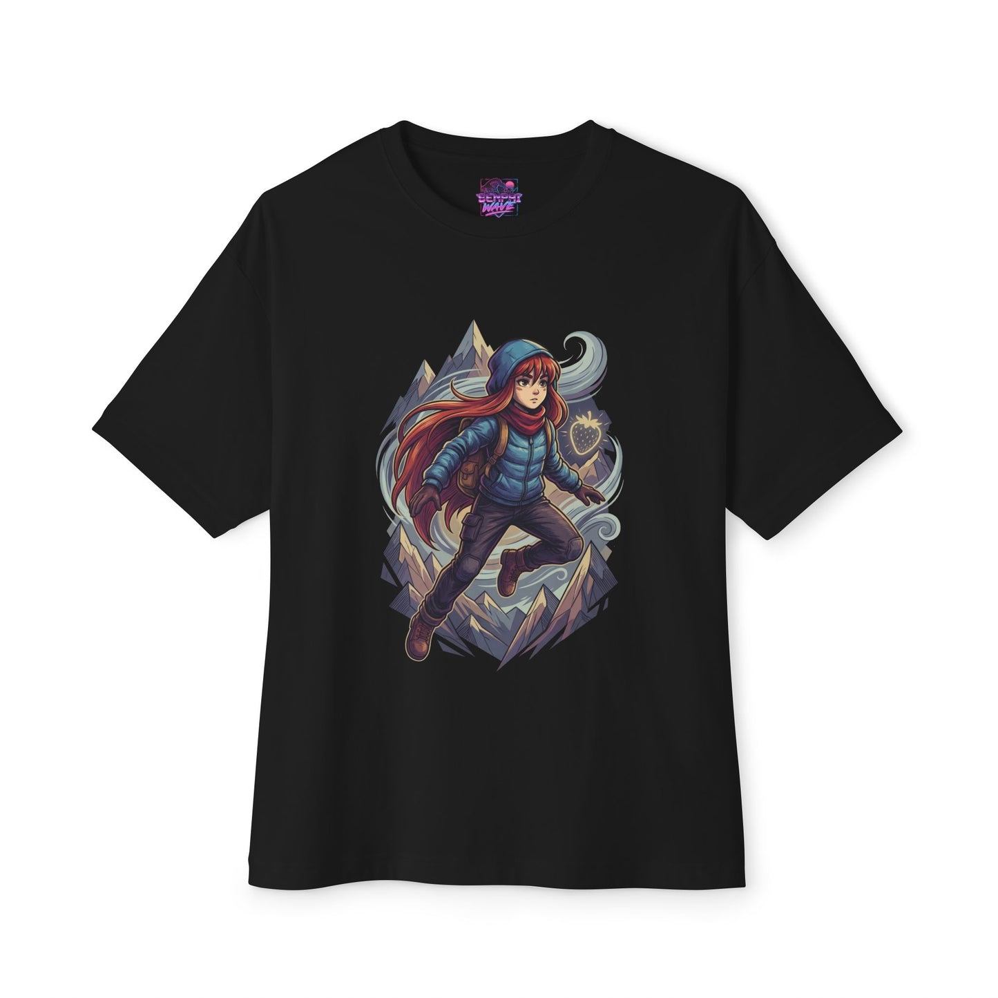Celeste Indie Game Shirt | Retro Pixel Mountain Graphic Tee for Gamers Premium Oversized Unisex T-Shirt