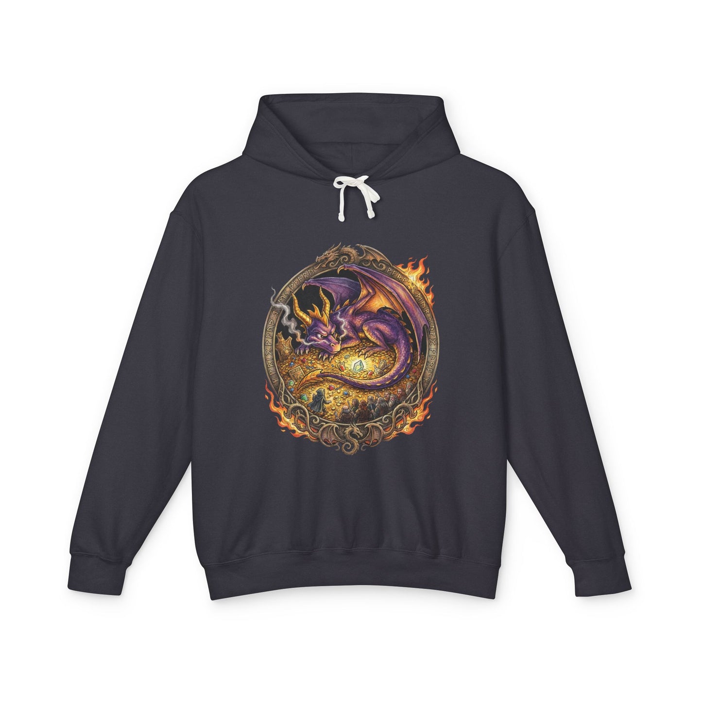 Spyro the Dragon Fellowship Inspired – Fire-Breathing Hero Middle-earth Portrait Unisex Premium Hoodie