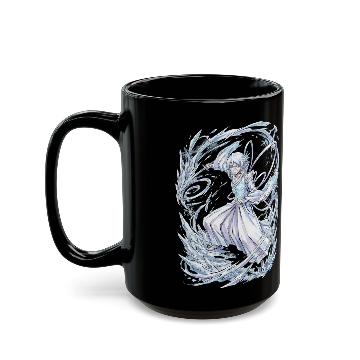 Bleach Rukia Kuchiki Sode no Shirayuki Ice Warrior Black Mug