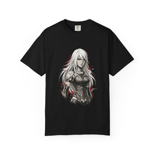 A2 NieR Shirt | Long White Hair Tattered Black Outfit Gamer Merch Premium T-Shirt
