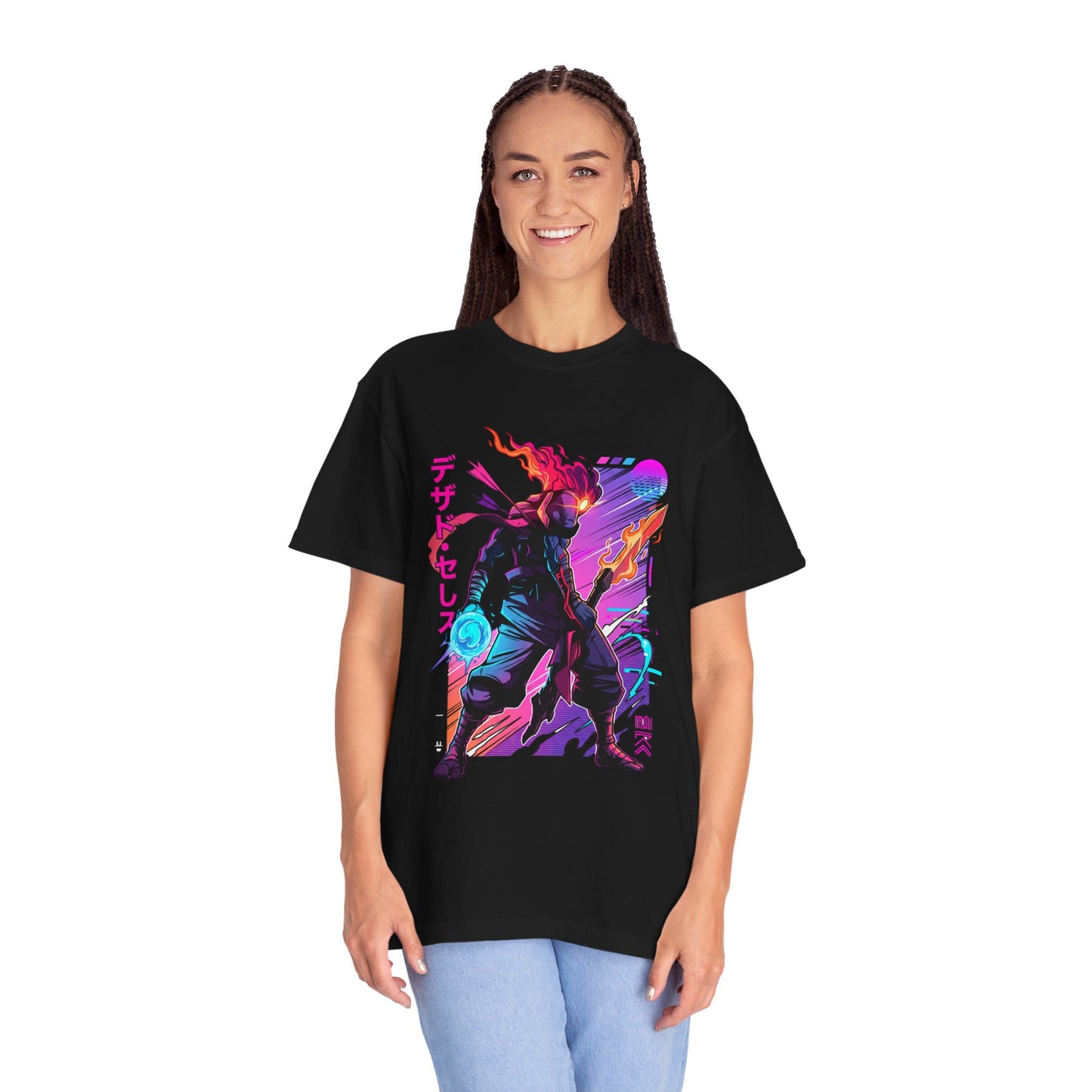 Dead Cells Beheaded Blueish Armor Red Scarf Retro Indie Premium T-Shirt