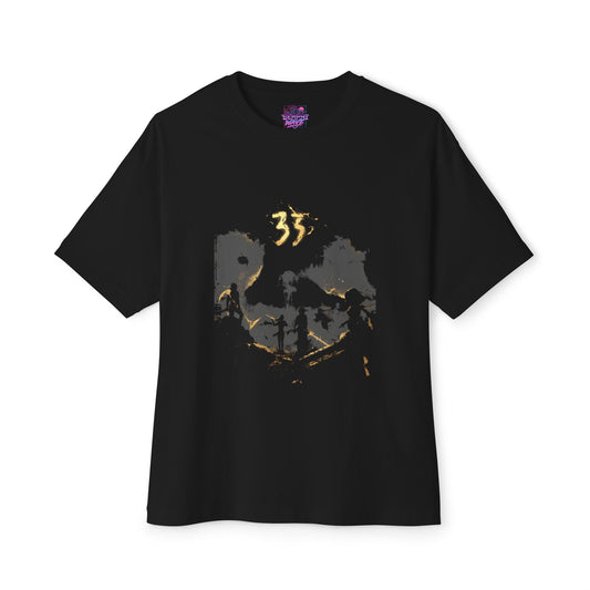 Expedition 33 Clair Obscur Painterly Style Facing the Paintress Premium Oversized Unisex T-Shirt