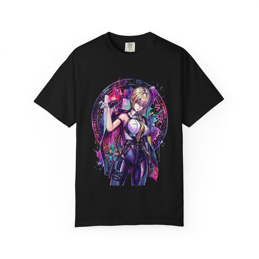 Evelyn Chevalier ZZZ Red Burning Tethers Portrait Premium T-Shirt