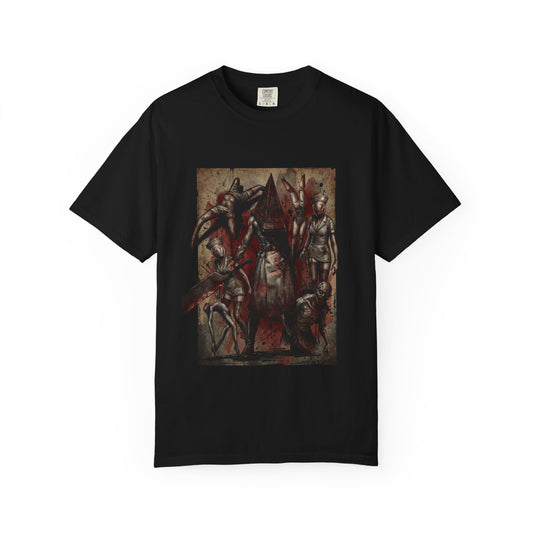 Atmospheric Pyramid Head Silent Hill 2 Remake Fog Portrait Red Thing Premium T-Shirt