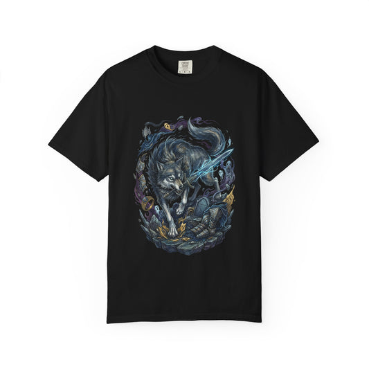 Great Grey Wolf Sif Fantasy Wolf Warrior Premium T-Shirt