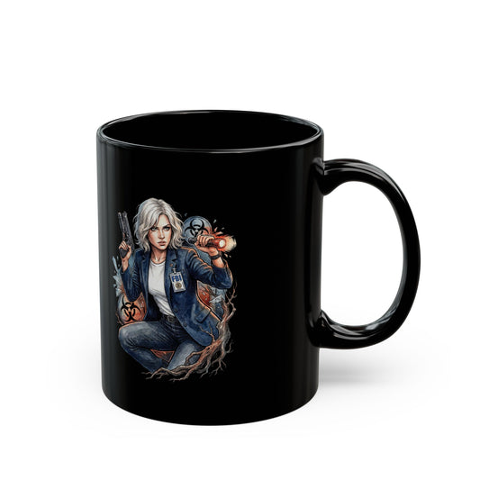 Resident Evil Requiem Grace Ashcroft Flashlight Pistol Crouch Black Mug