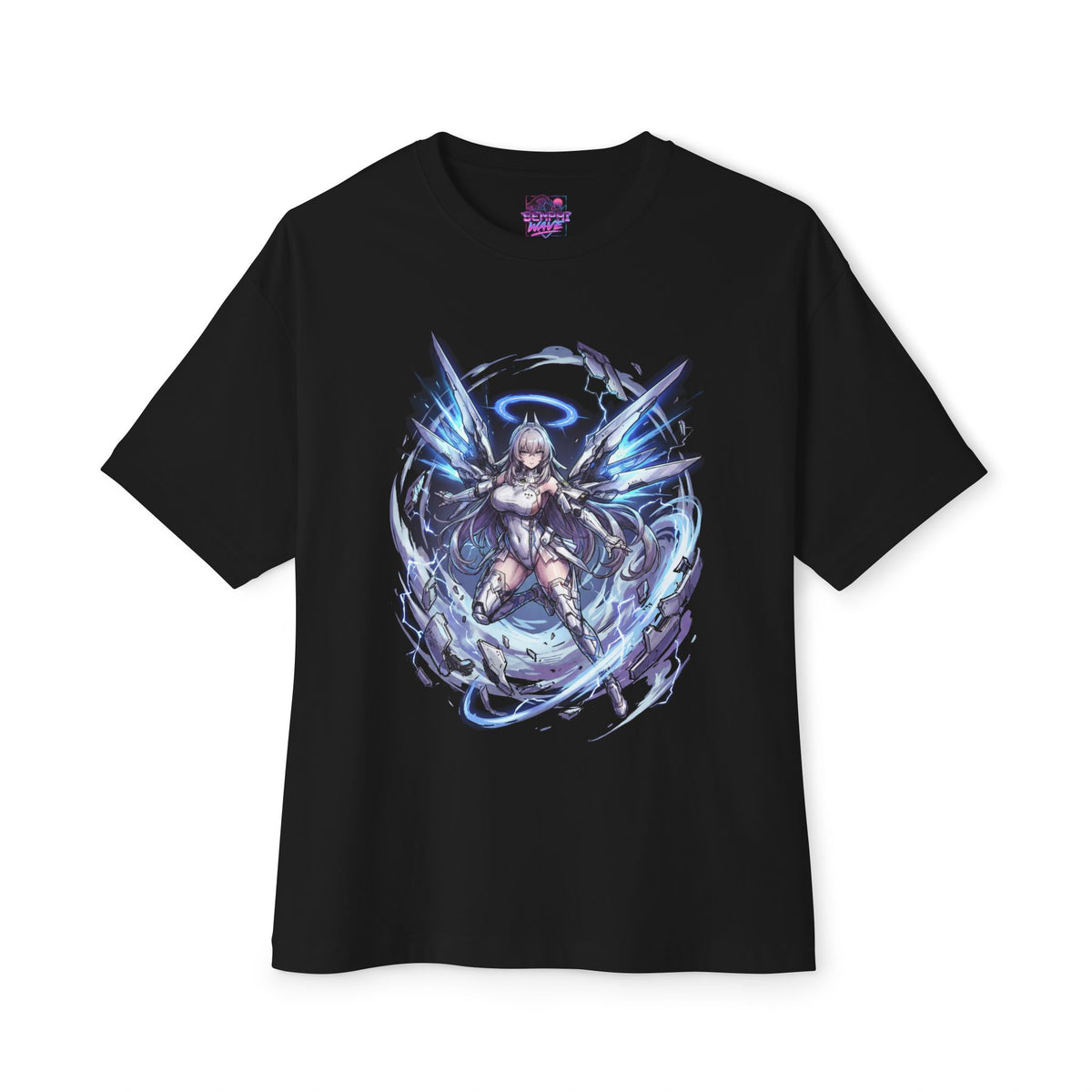 Chaos Zero Nightmare Sereniel Violet Lightning Vortex Fan Art Oversized T-Shirt