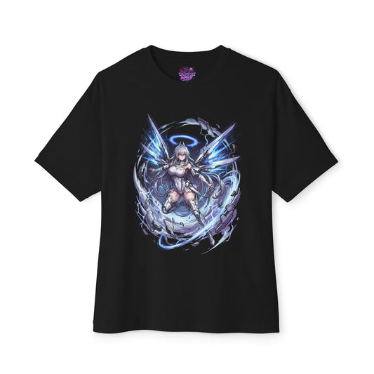 Chaos Zero Nightmare Sereniel Violet Lightning Vortex Fan Art Oversized T-Shirt