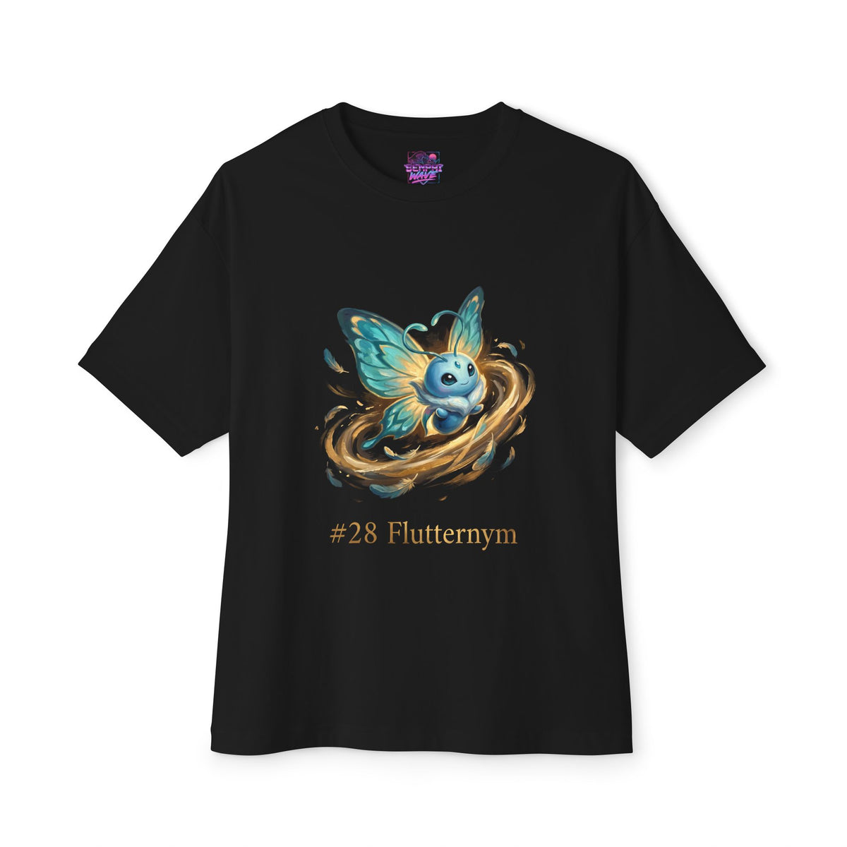 Flutternym Aniimo Gold Oil Painting Creature Art - Oversized Premium Tee