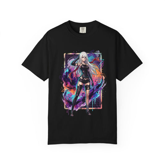 NieR Automata A2 Silver White Hair Bangs Cover Eye Art Premium T-Shirt