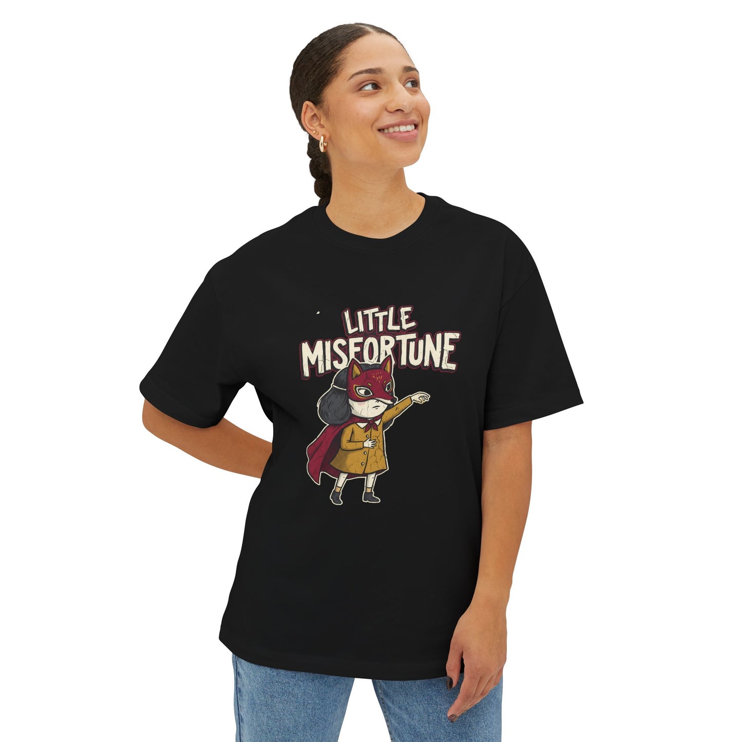 Little Misfortune: Benjamin Fox Protector of Misfortune Premium Oversized Unisex T-Shirt