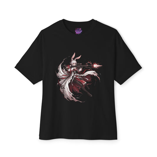 Chaos Zero Nightmare Seleste White Coat Sniper Shot Fan Art Oversized T-Shirt