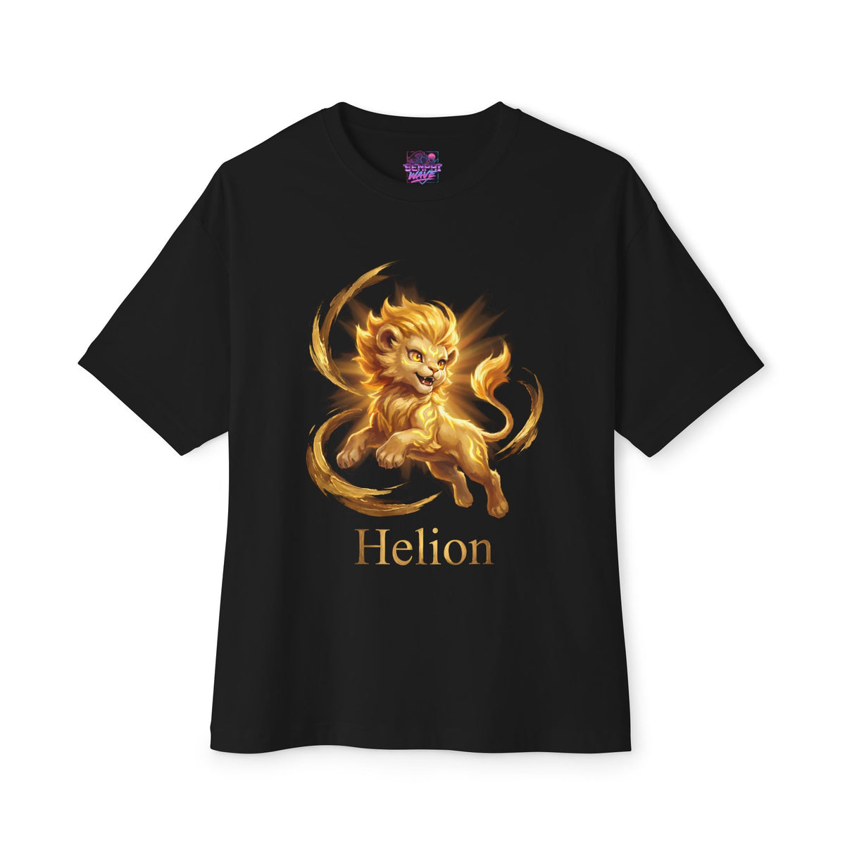 Helion Aniimo Gold Oil Painting Creature Art - Oversized Premium Tee