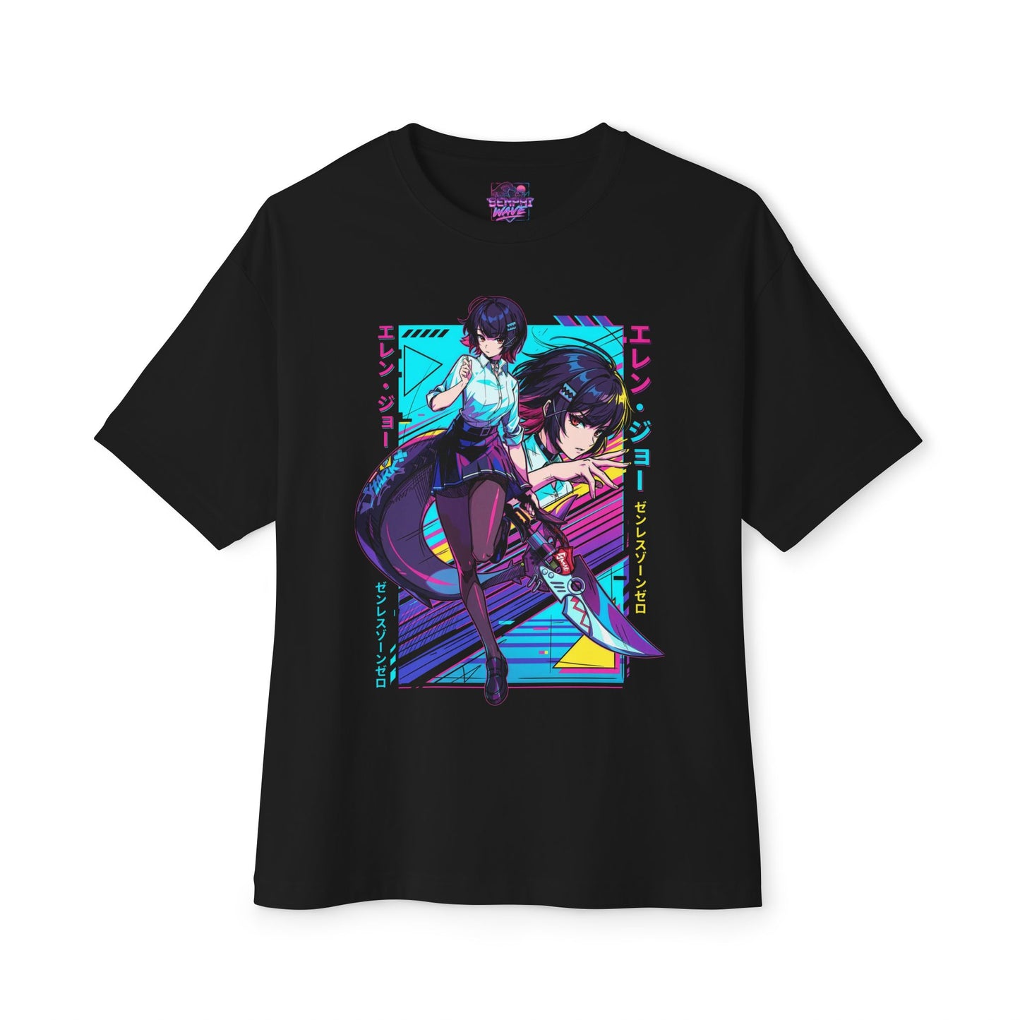 Zenless Zone Zero Ellen Joe Retro Synthwave Maid Premium Oversized Unisex T-Shirt