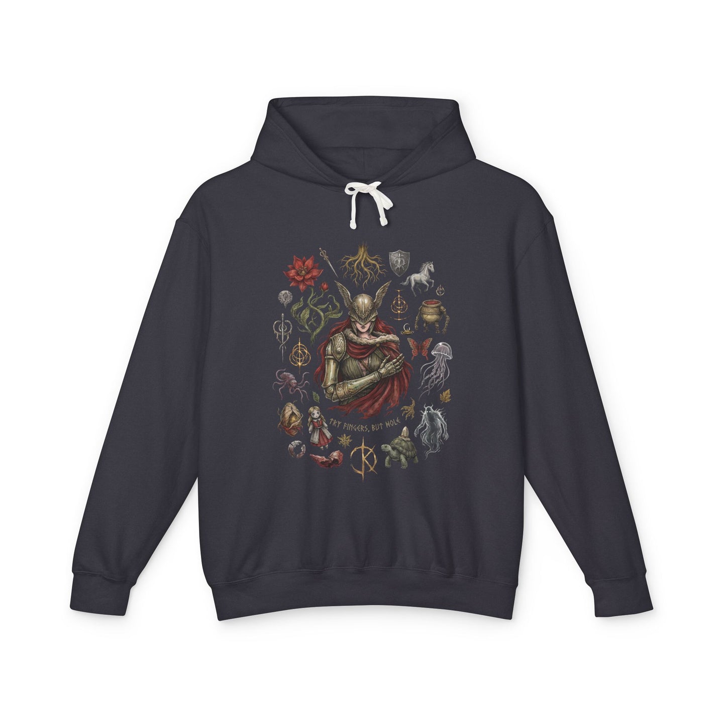 Elden Ring Malenia Winged Helm Prosthetics Portrait Unisex Premium Hoodie