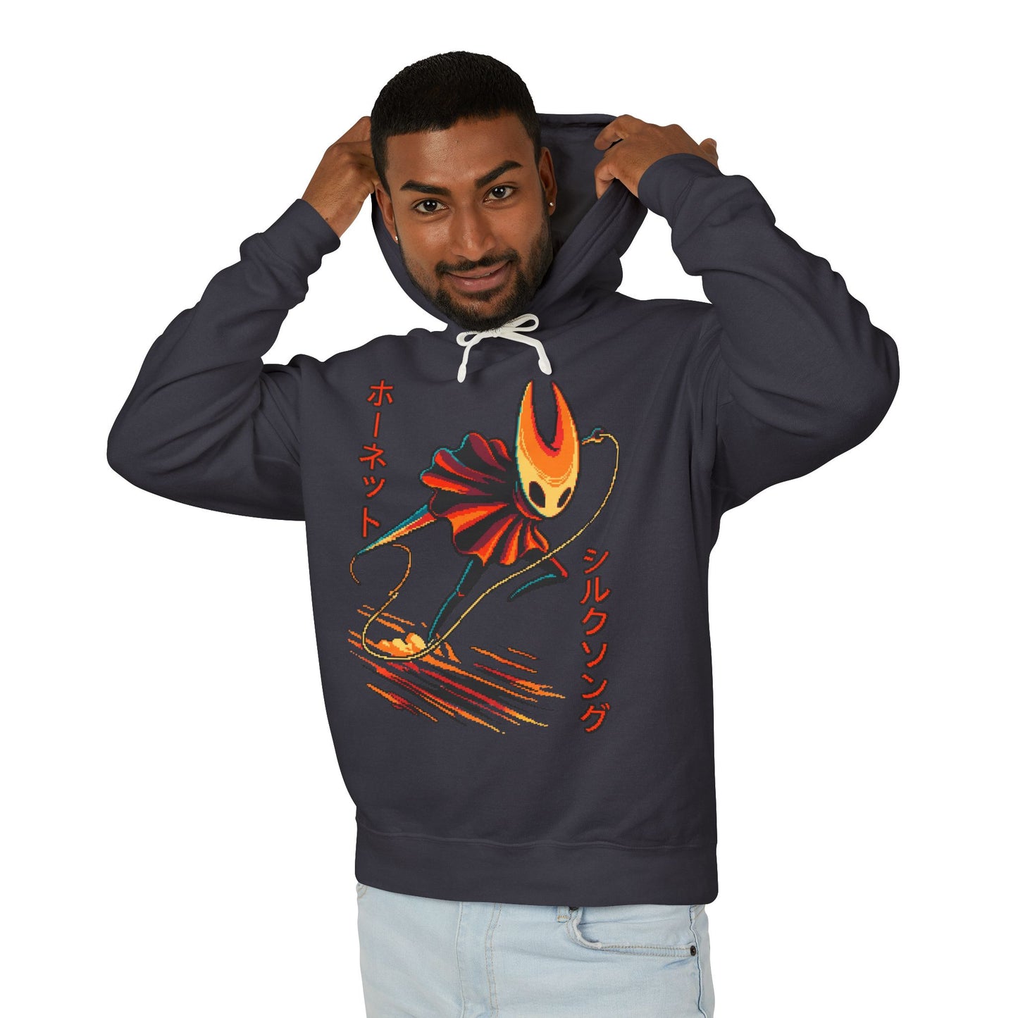 Hornet Silksong Vaporwave – Neon Needle Princess Unisex Premium Hoodie