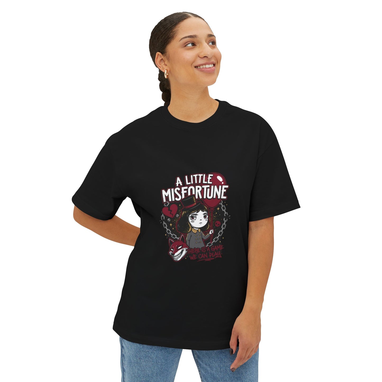 Little Misfortune: Mr. Voice Luring Children Horror Premium Oversized Unisex T-Shirt