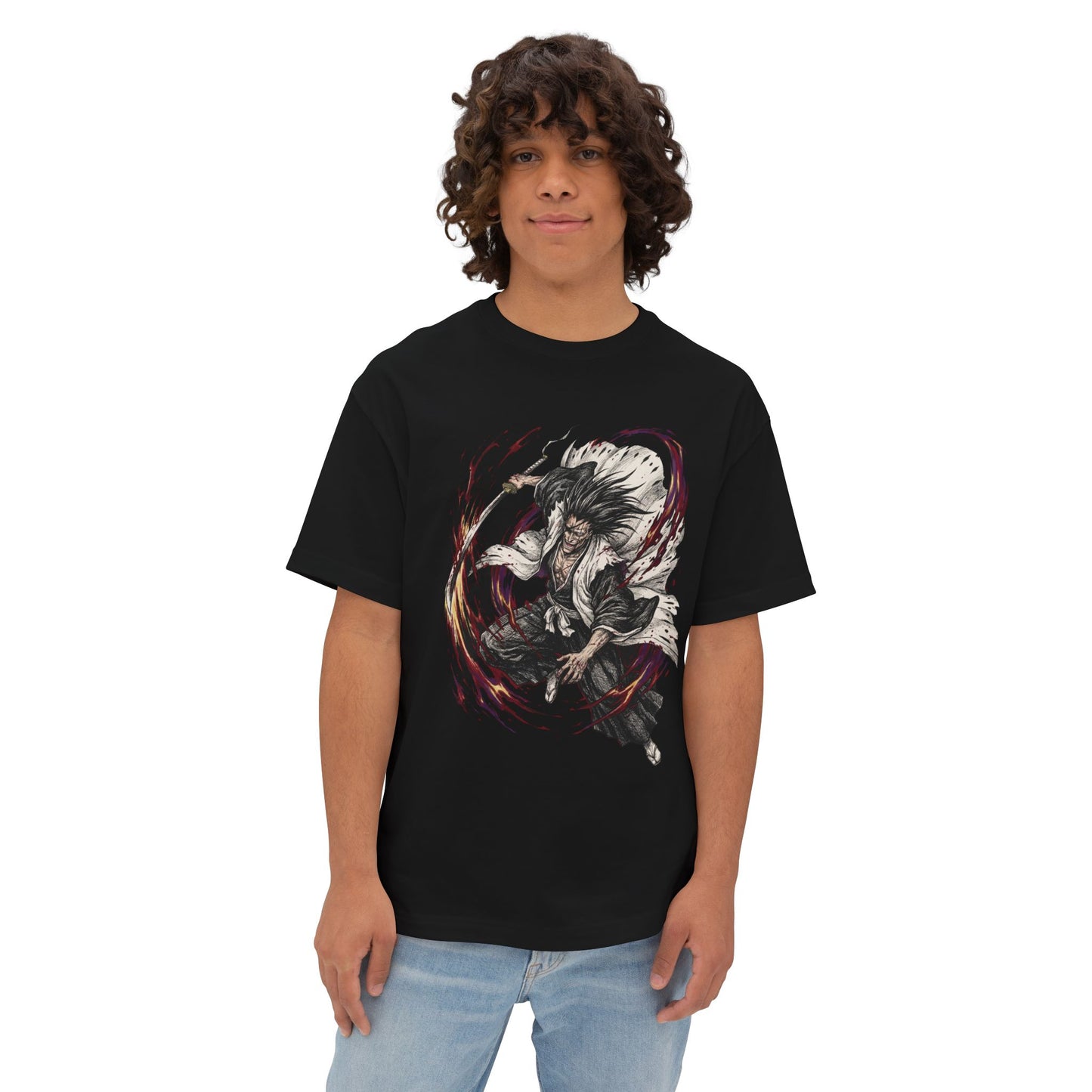 Kenpachi Zaraki Bleach 11th Division Captain Fan Art Premium Oversized Unisex T-Shirt