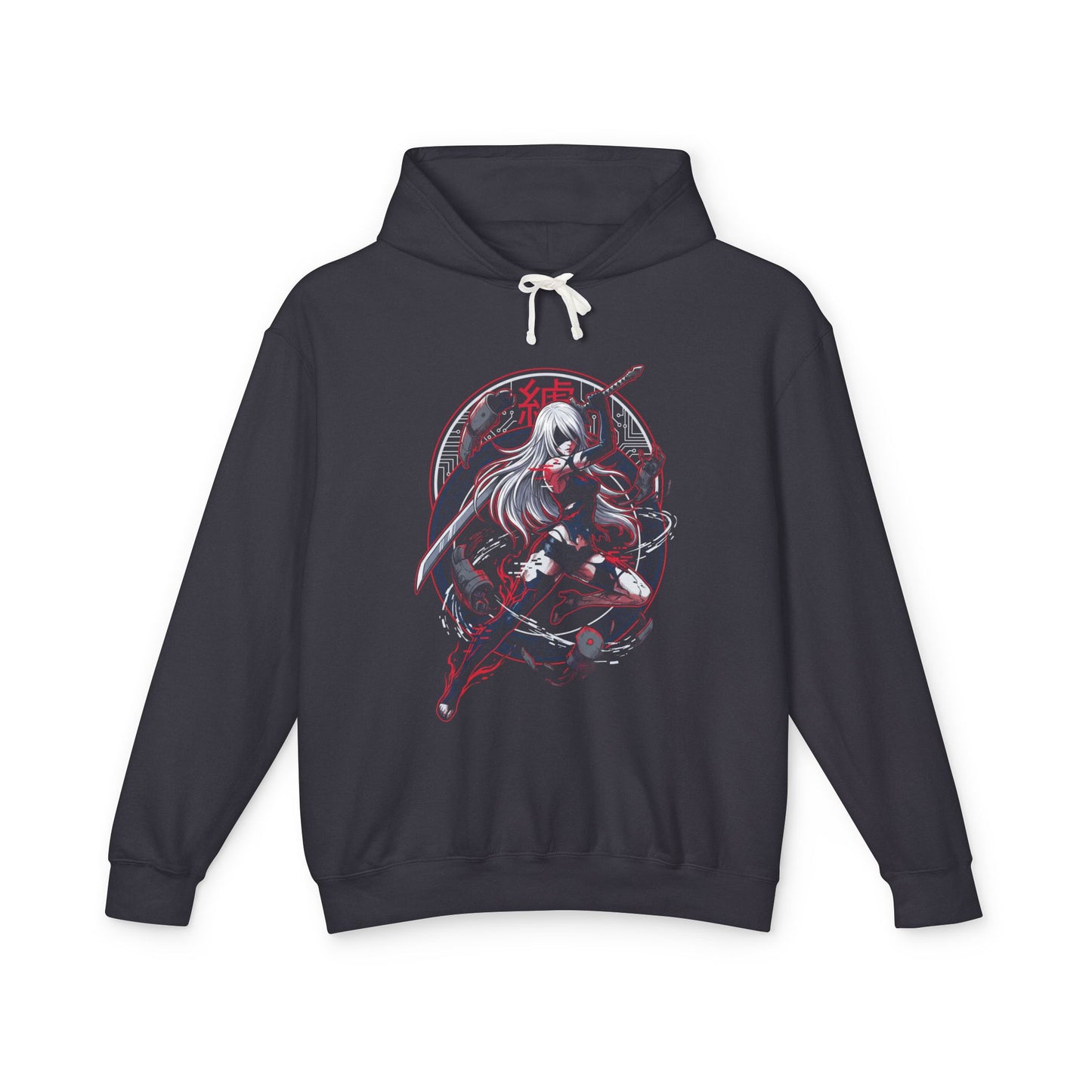 NieR Automata A2 Wild Long Hair Velvet Midriff Cloth Art Unisex Premium Hoodie