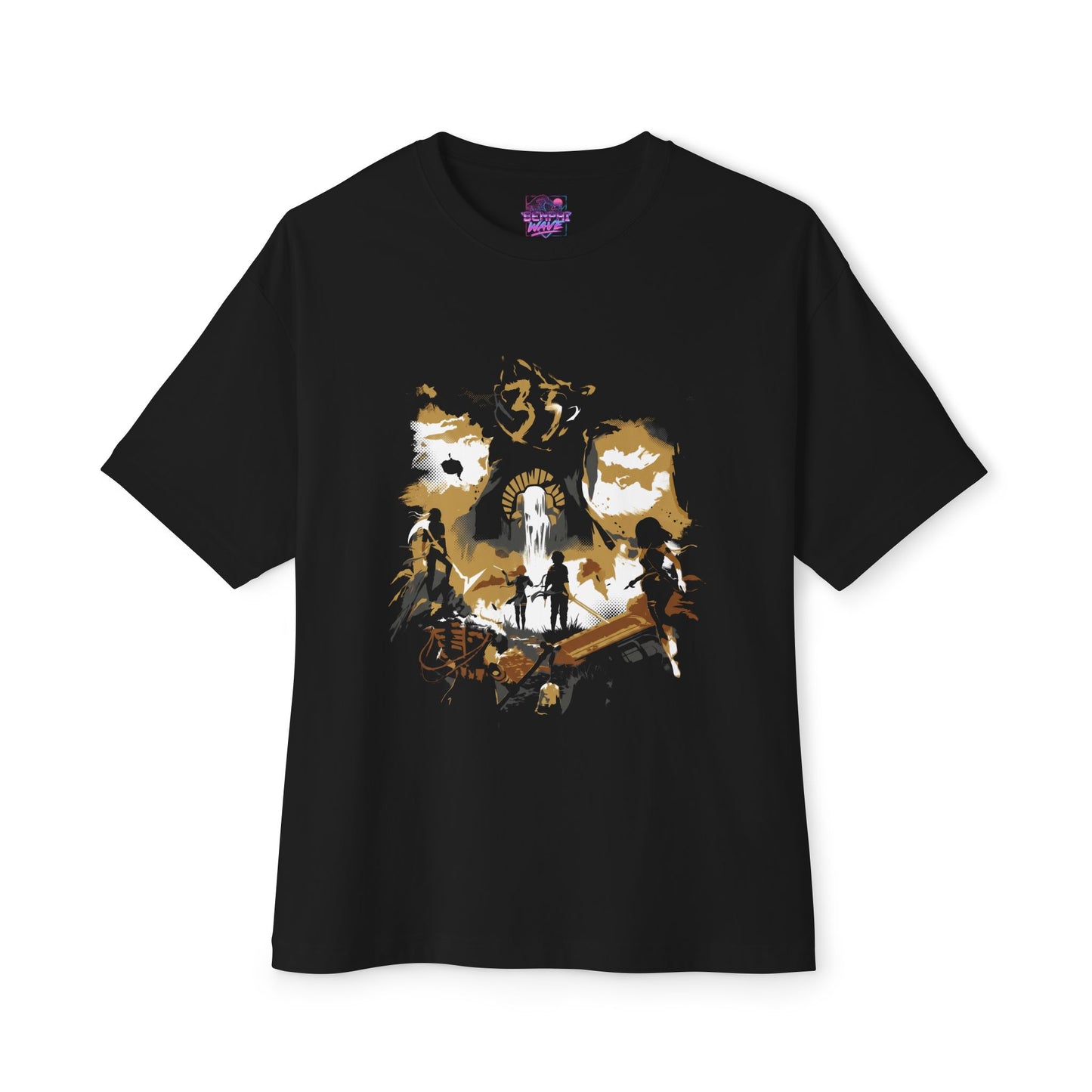 Golden Expedition 33: Red Gommage Street Fashion Legend Facing the Paintress Premium Oversized Unisex T-Shirt