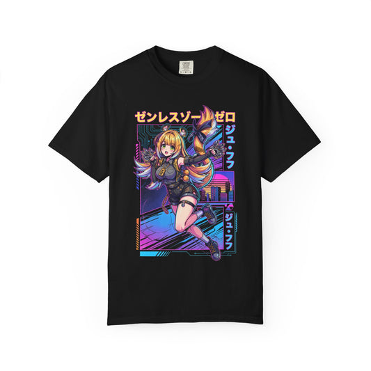 Ju Fufu Zenless Zone Zero Synthwave Retro Neon Tiger Premium T-Shirt